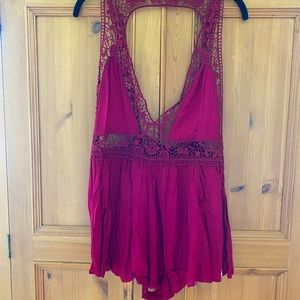 Free People Crochet Romper